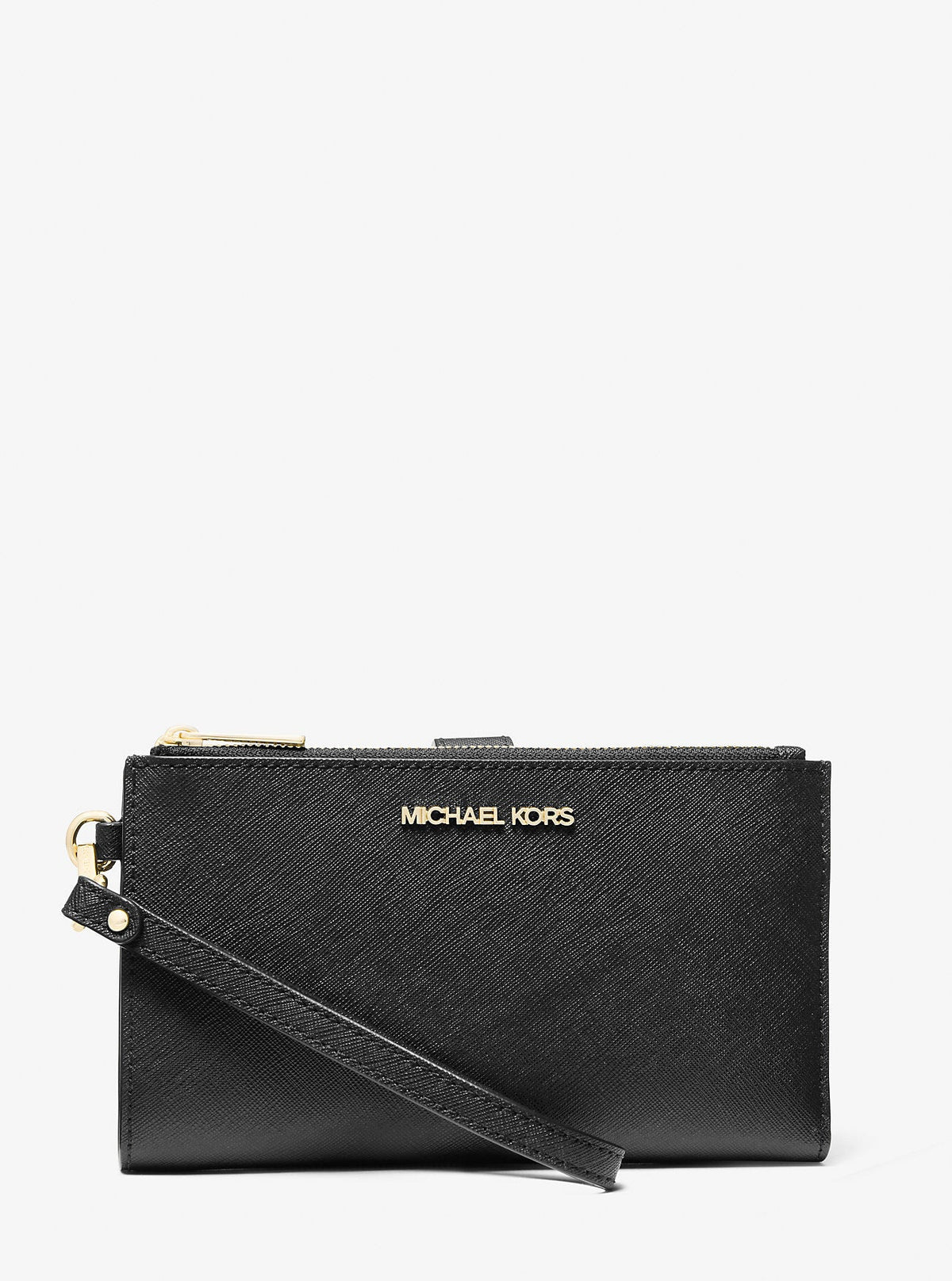 Jet Set Large Leather Smartphone Wristlet Wallet