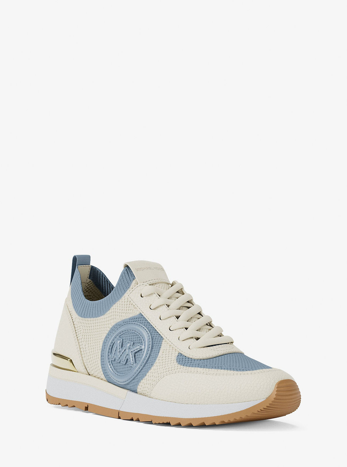 Michael Kors Outlet Jenkins Two-Tone Stretch Knit Trainer