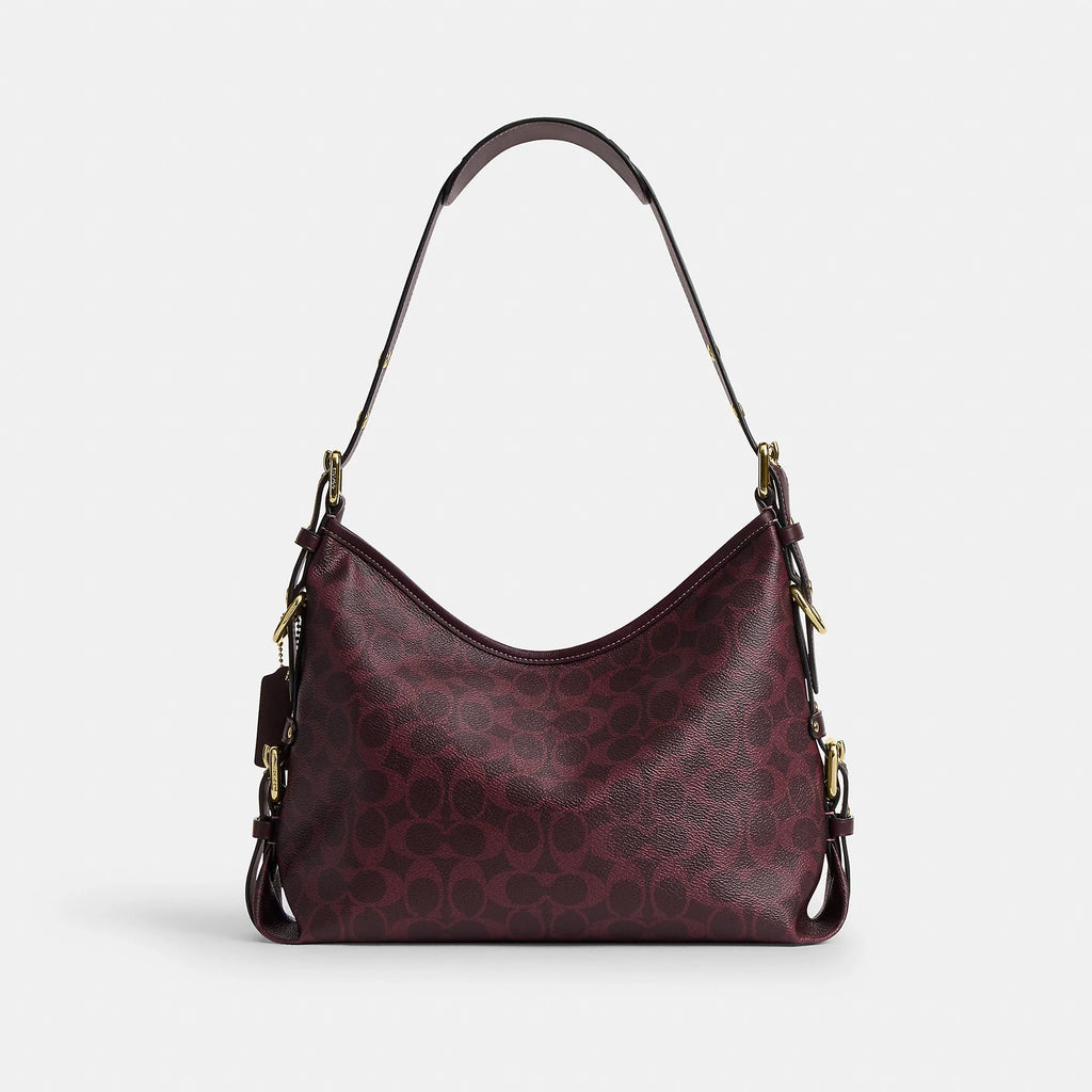 Coach Outlet Laurel Shoulder Bag With Buckles In Signature Canvas