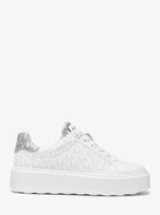 Michael Kors Outlet Romey Metallic Two-Tone Signature Logo Platform Sneaker