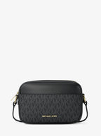 Michael Kors Outlet Jet Set Small Signature Logo Camera Crossbody Bag