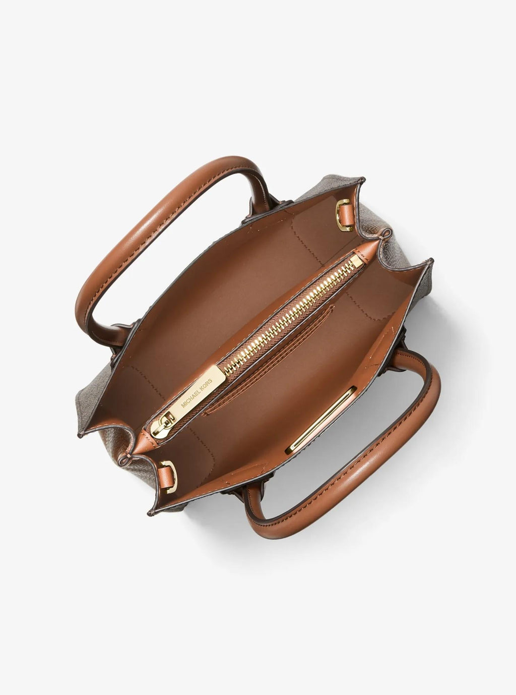 Michael Kors Outlet Mercer Medium Logo and Leather Accordion Crossbody Bag