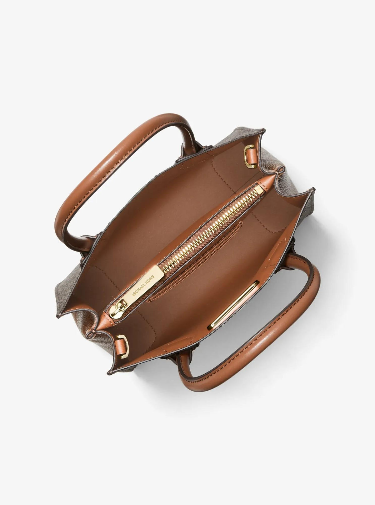 Michael Kors Outlet Mercer Medium Logo and Leather Accordion Crossbody Bag