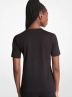 Studded Logo Charm Organic Cotton Jersey T-Shirt