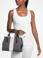 Marilyn Medium Signature Logo Stripe Satchel