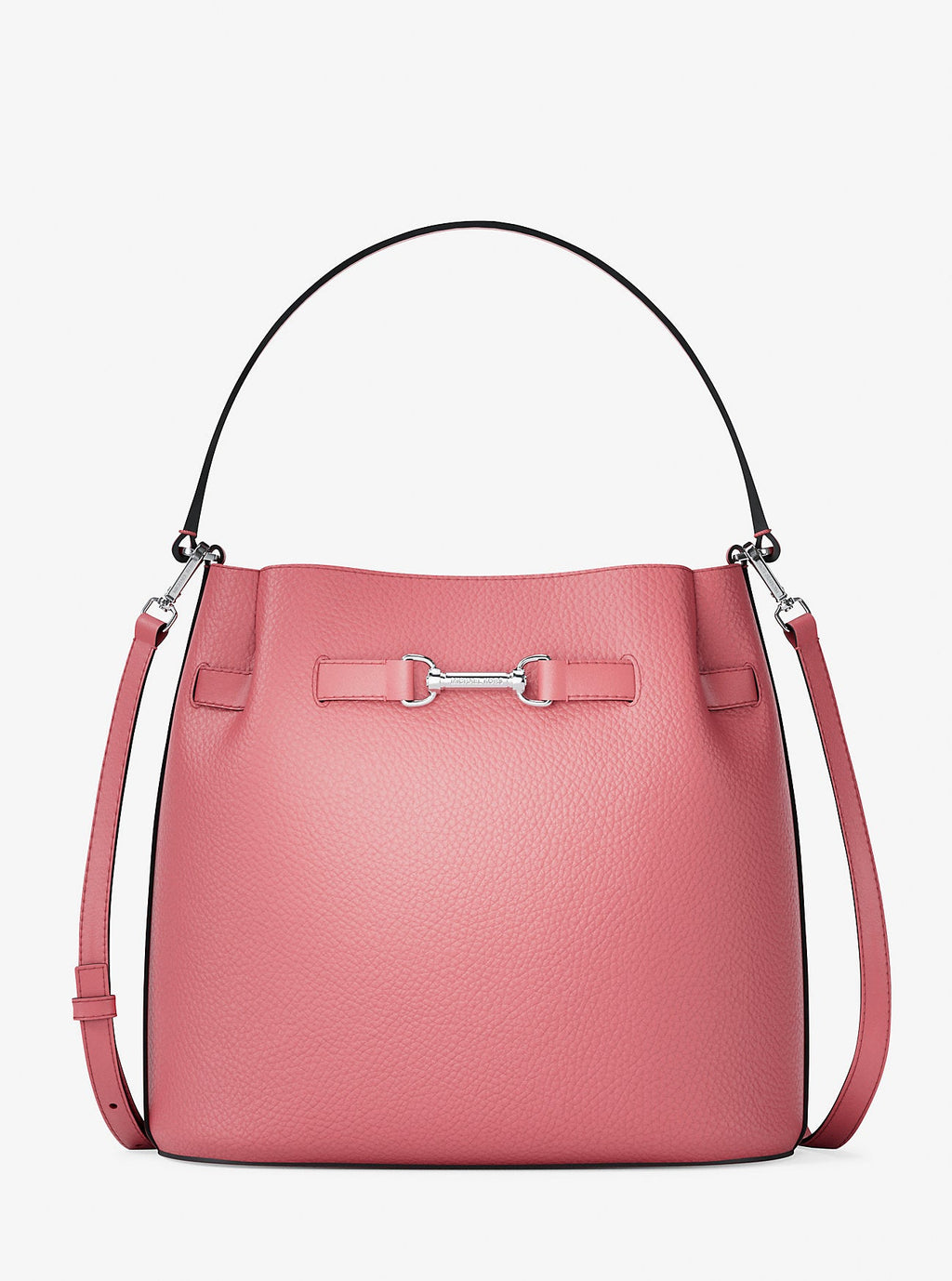 Carson Medium Pebbled Leather Convertible Bucket Crossbody Bag