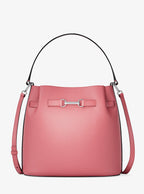 Carson Medium Pebbled Leather Convertible Bucket Crossbody Bag
