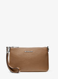 Jet Set Small Pebbled Leather Convertible Wristlet