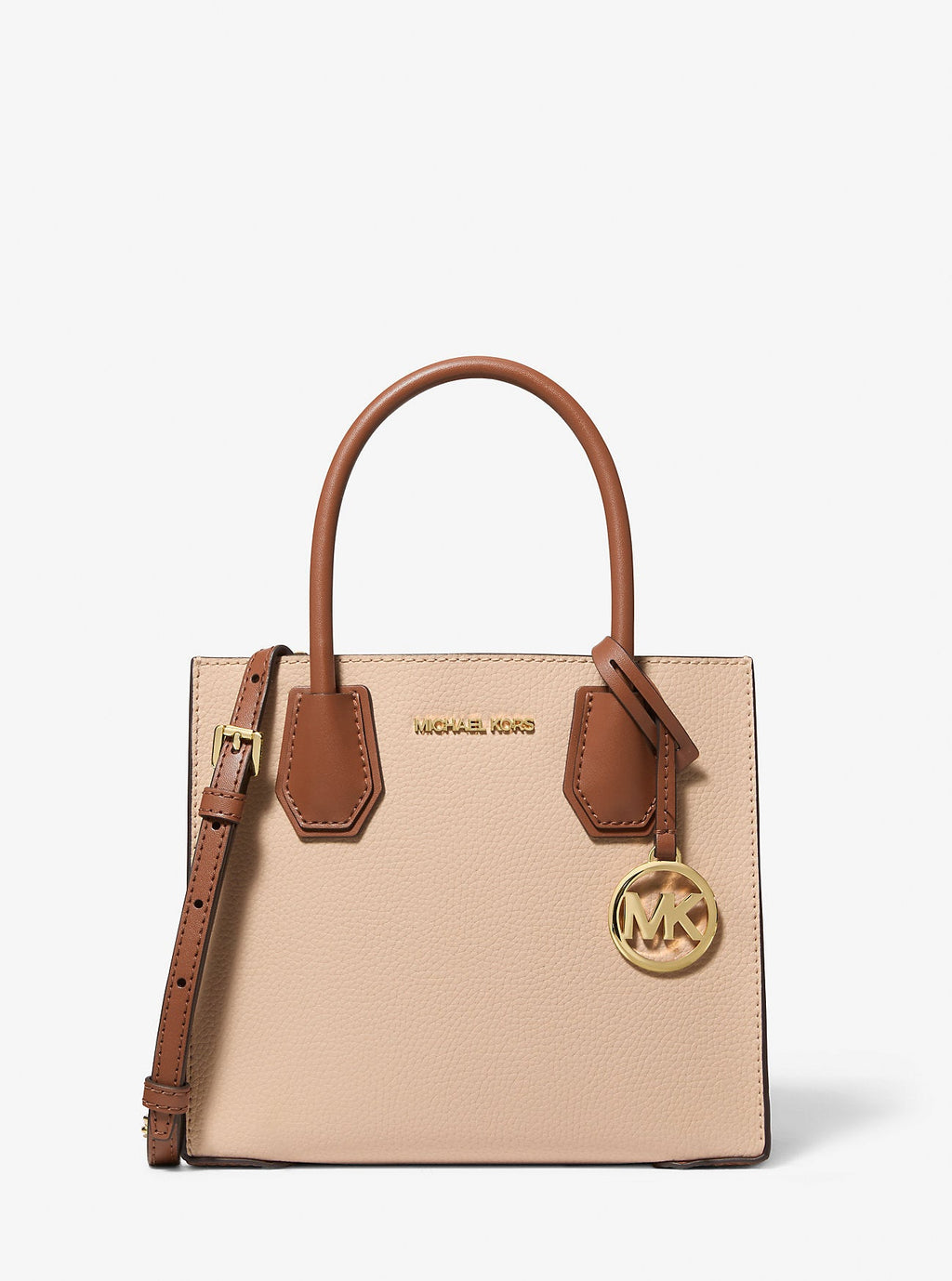 Mercer Medium Two-Tone Pebbled Leather Crossbody Bag