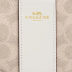 Coach Outlet Corner Zip Wristlet In Signature Canvas With Stripe