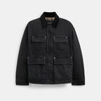 Coach Outlet Denim Chore Coat With Flannel Lining