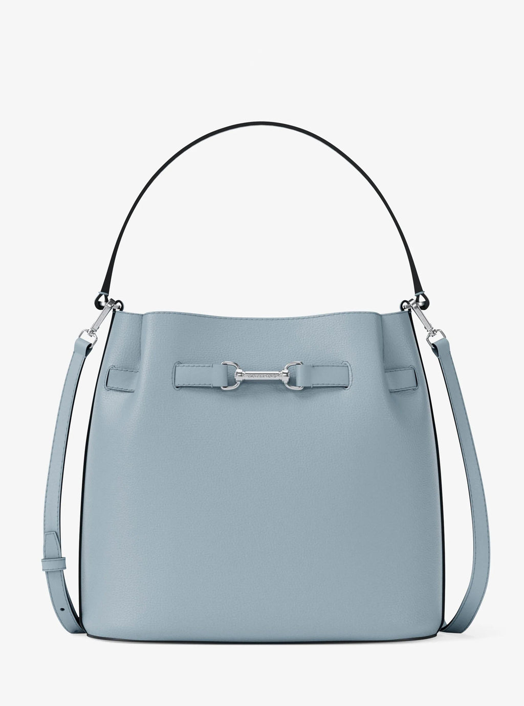 Carson Medium Pebbled Leather Convertible Bucket Crossbody Bag