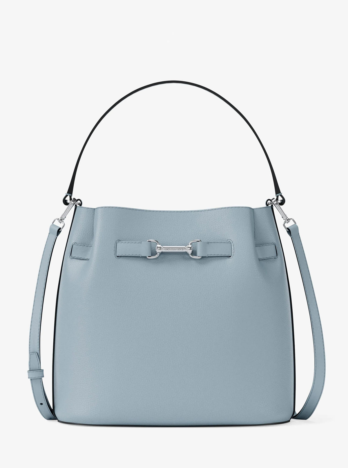 Carson Medium Pebbled Leather Convertible Bucket Crossbody Bag