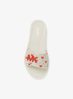 Michael Kors Outlet Palmer Signature Logo Slide Sandal