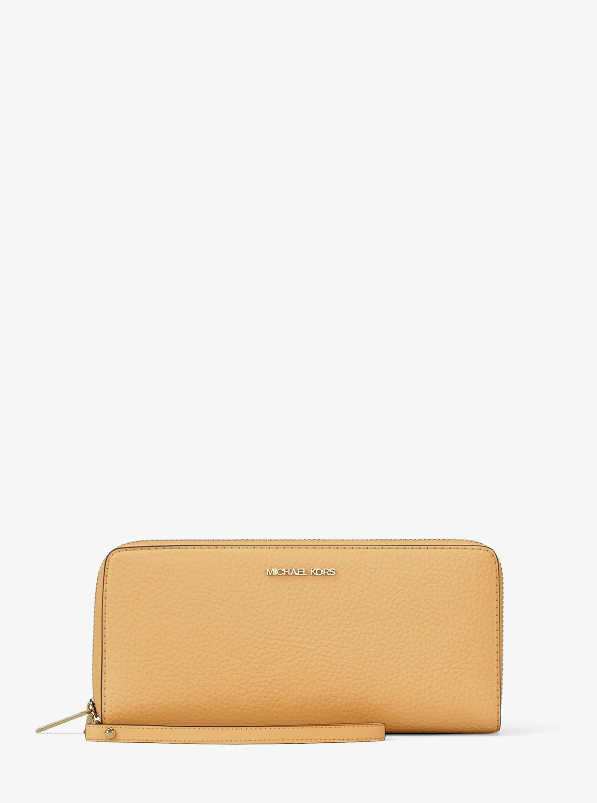 Jet Set Travel Large Pebbled Leather Wristlet