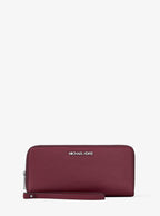 Large Pebbled Leather Continental Wallet