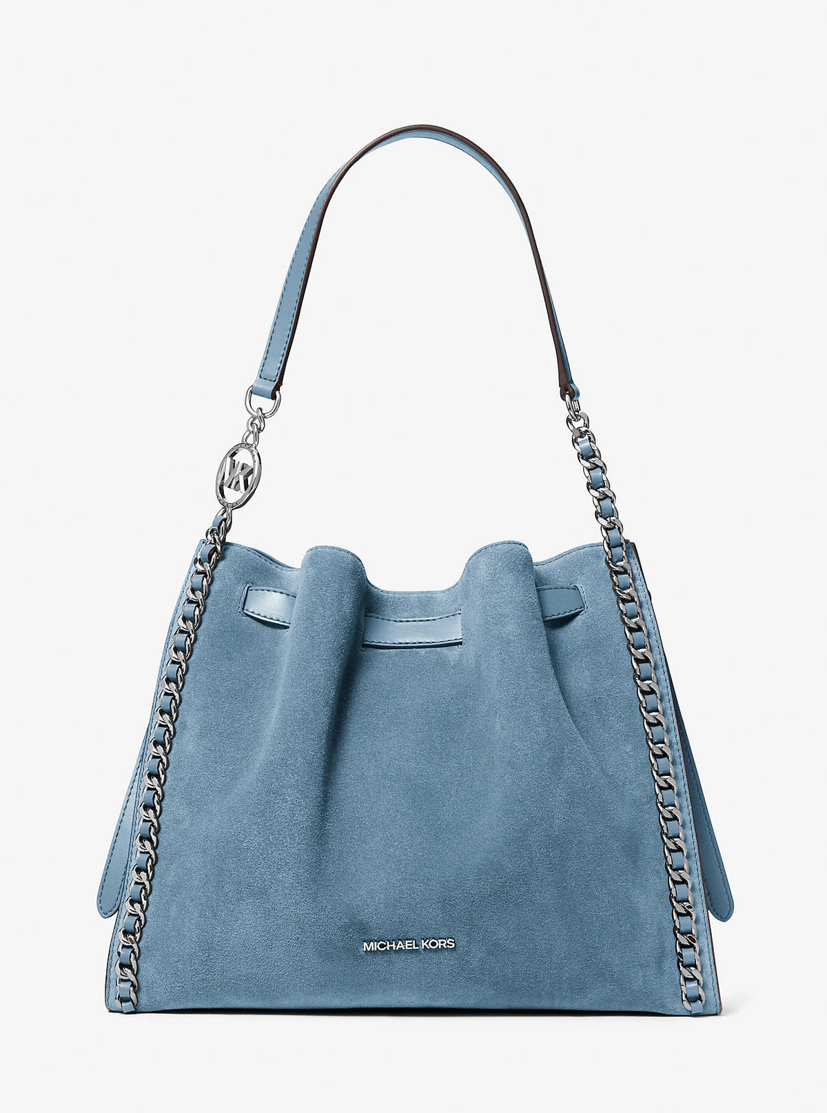 Mina Large Suede Chain Shoulder Bag