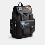 Coach Outlet Sprint Backpack In Signature Canvas With Patches