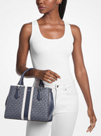 Marilyn Medium Signature Logo Stripe Satchel
