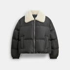 Coach Outlet Puffer With Shearling Collar