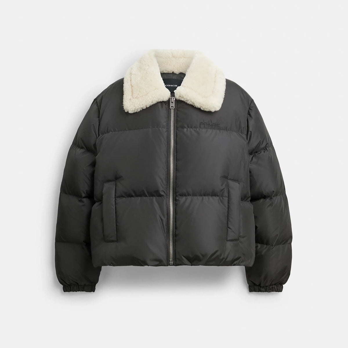 Coach Outlet Puffer With Shearling Collar
