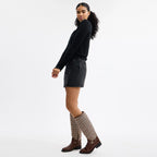 Coach Outlet Extended Calf Riding Boot In Signature Jacquard