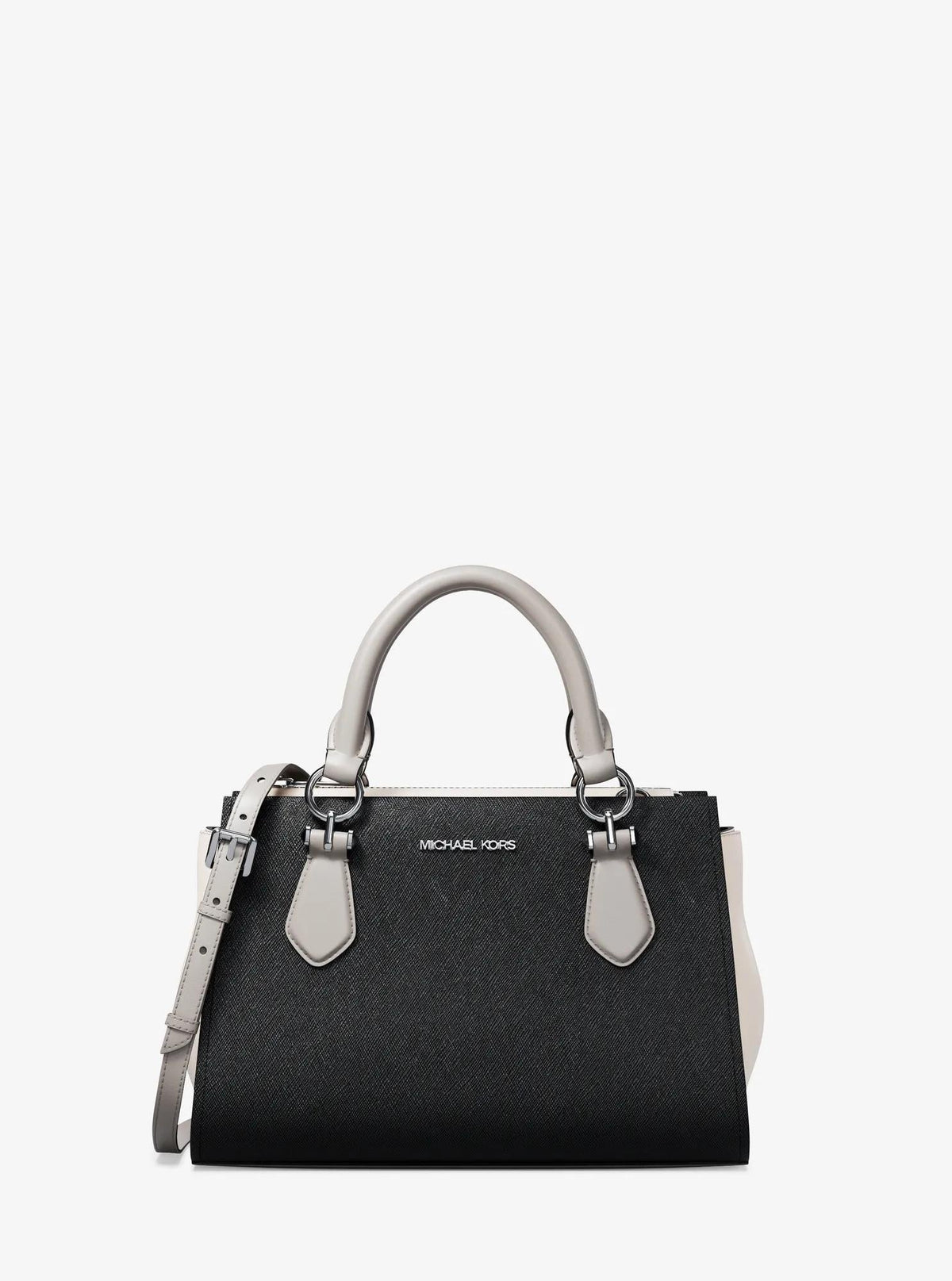 Marilyn Small Color-Block Saffiano Leather Messenger Bag