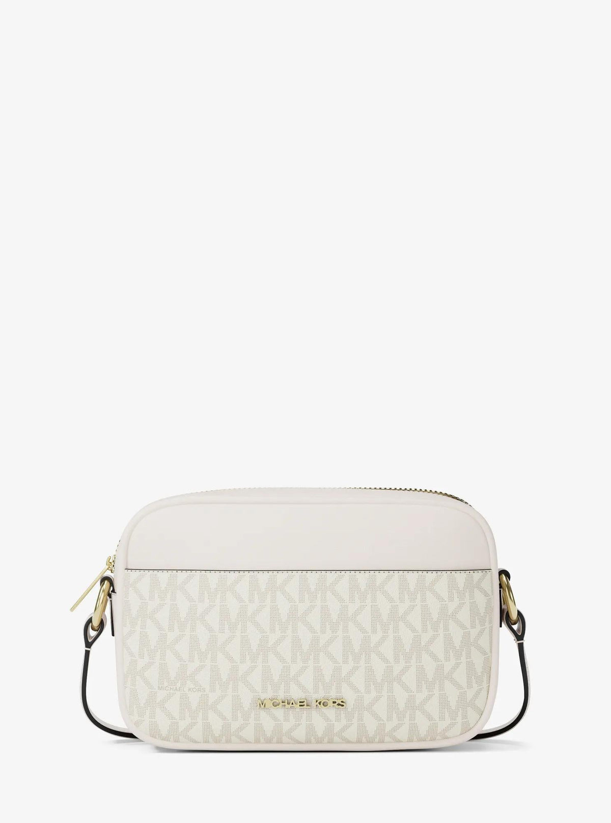Michael Kors Outlet Jet Set Small Signature Logo Camera Crossbody Bag