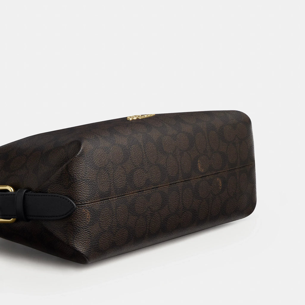 Coach Outlet Laurel Shoulder Bag With Buckles In Signature Canvas