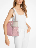 Voyager Large Color-Block Signature Logo Tote Bag