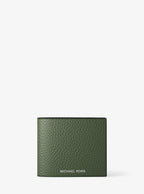 Pebbled Leather Billfold Wallet and Signature Logo Card Case Gift Set