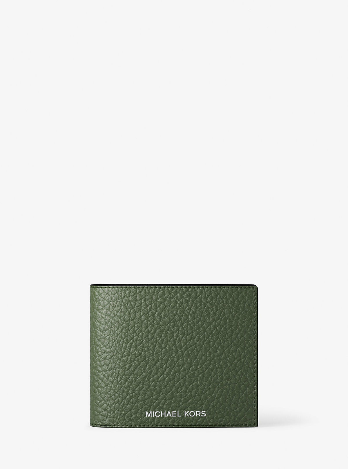 Pebbled Leather Billfold Wallet and Signature Logo Card Case Gift Set
