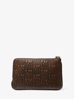 Jet Set Travel Small Burnished Logo Embossed Wristlet