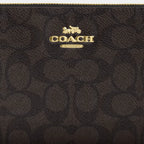 Coach Outlet Large Corner Zip Wristlet In Signature Canvas