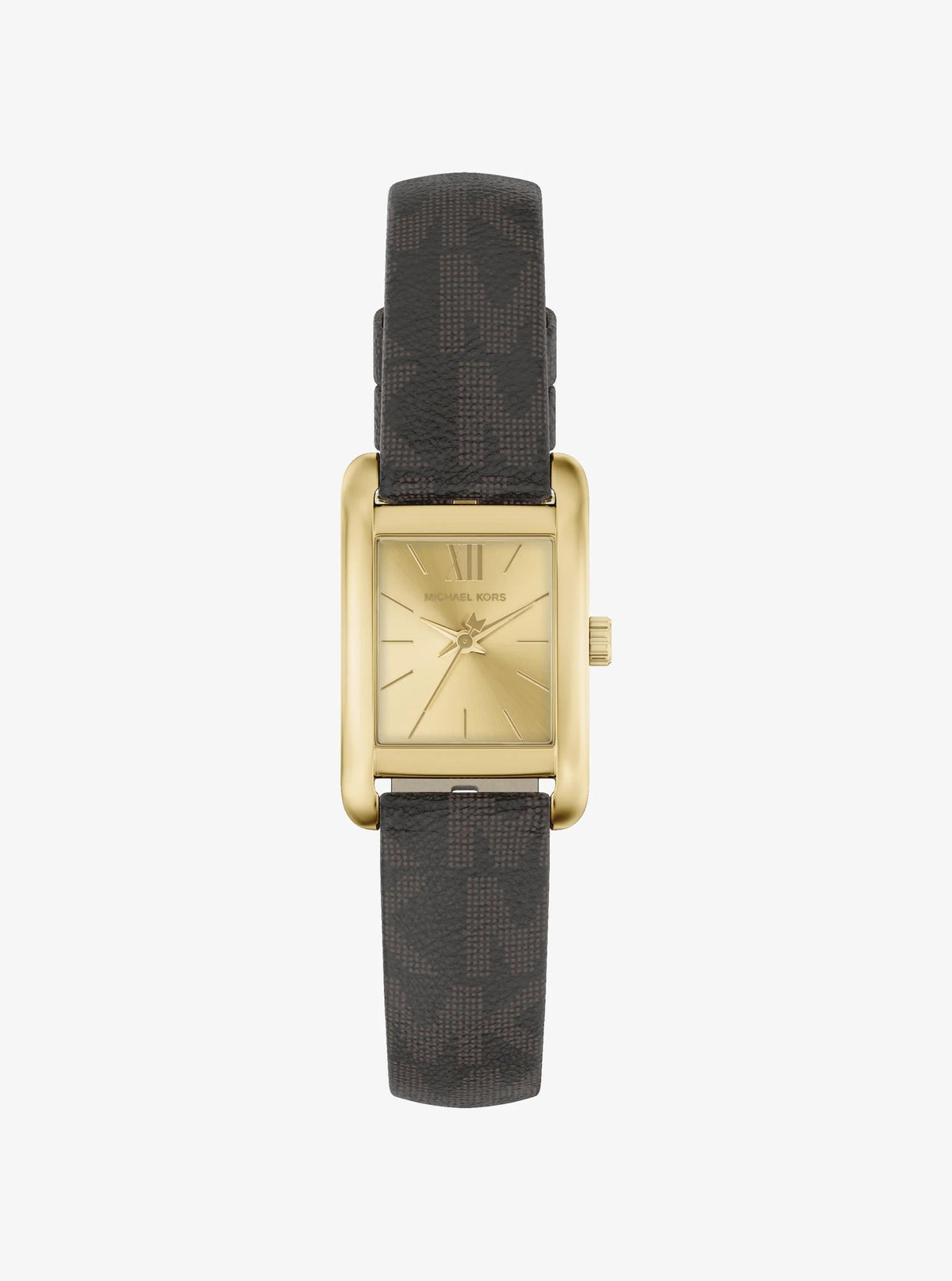 Mini Monroe Gold-Tone and Logo Strap Watch