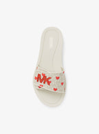 Michael Kors Outlet Palmer Signature Logo Slide Sandal