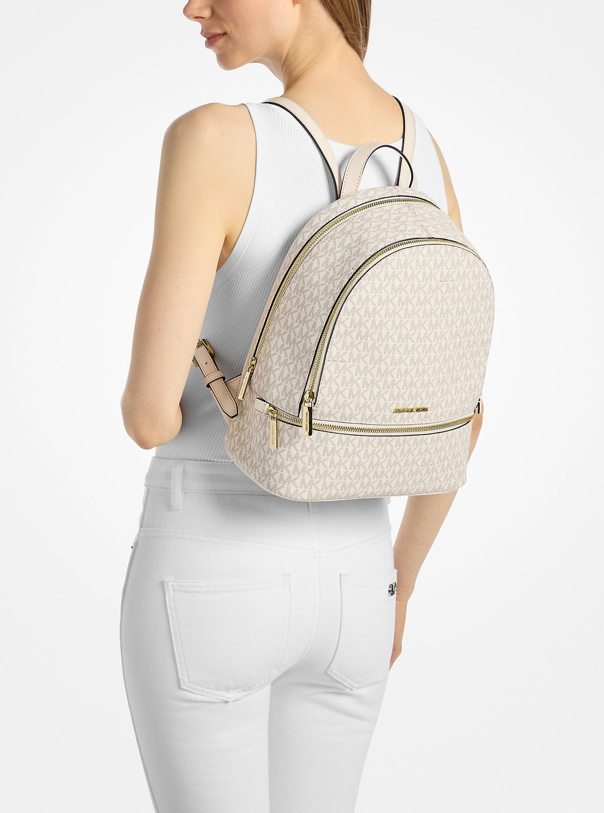 Rhea Medium Signature Logo Backpack
