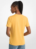 Studded Logo Charm Organic Cotton Jersey T-Shirt