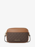 Michael Kors Outlet Jet Set Small Signature Logo Camera Crossbody Bag