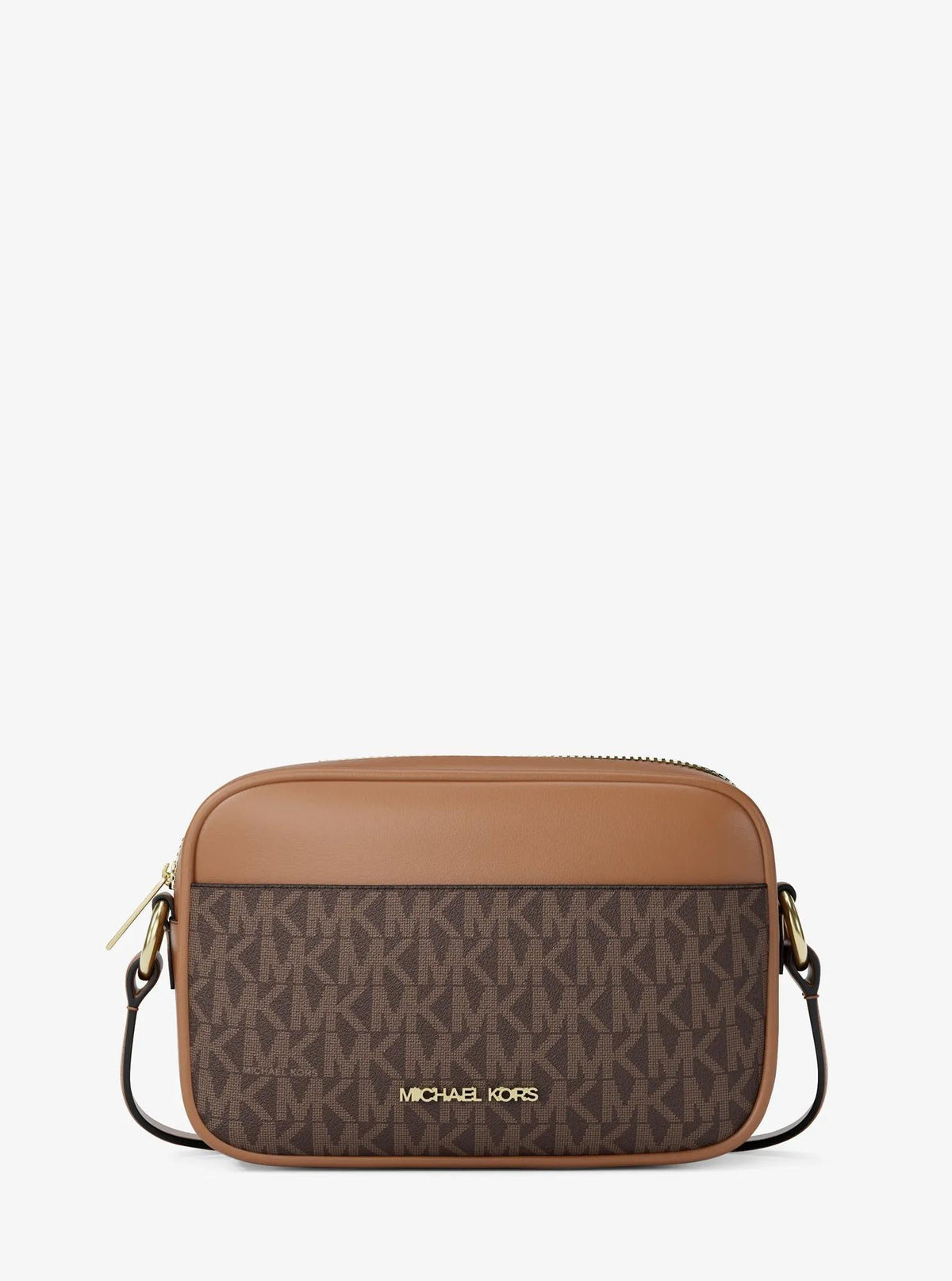 Michael Kors Outlet Jet Set Small Signature Logo Camera Crossbody Bag