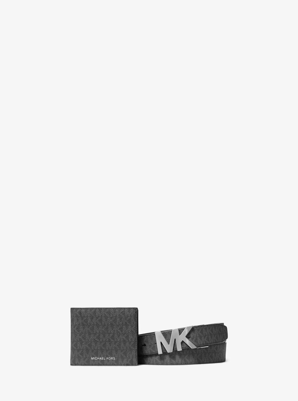 Signature Logo Wallet and Reversible Belt Gift Set