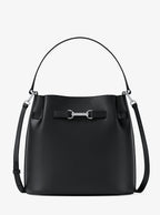 Carson Medium Pebbled Leather Convertible Bucket Crossbody Bag