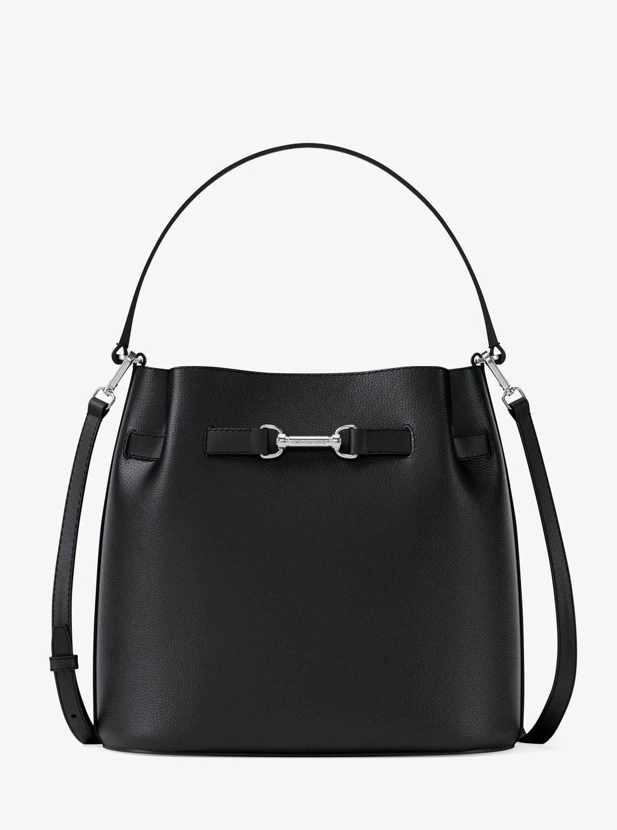 Carson Medium Pebbled Leather Convertible Bucket Crossbody Bag