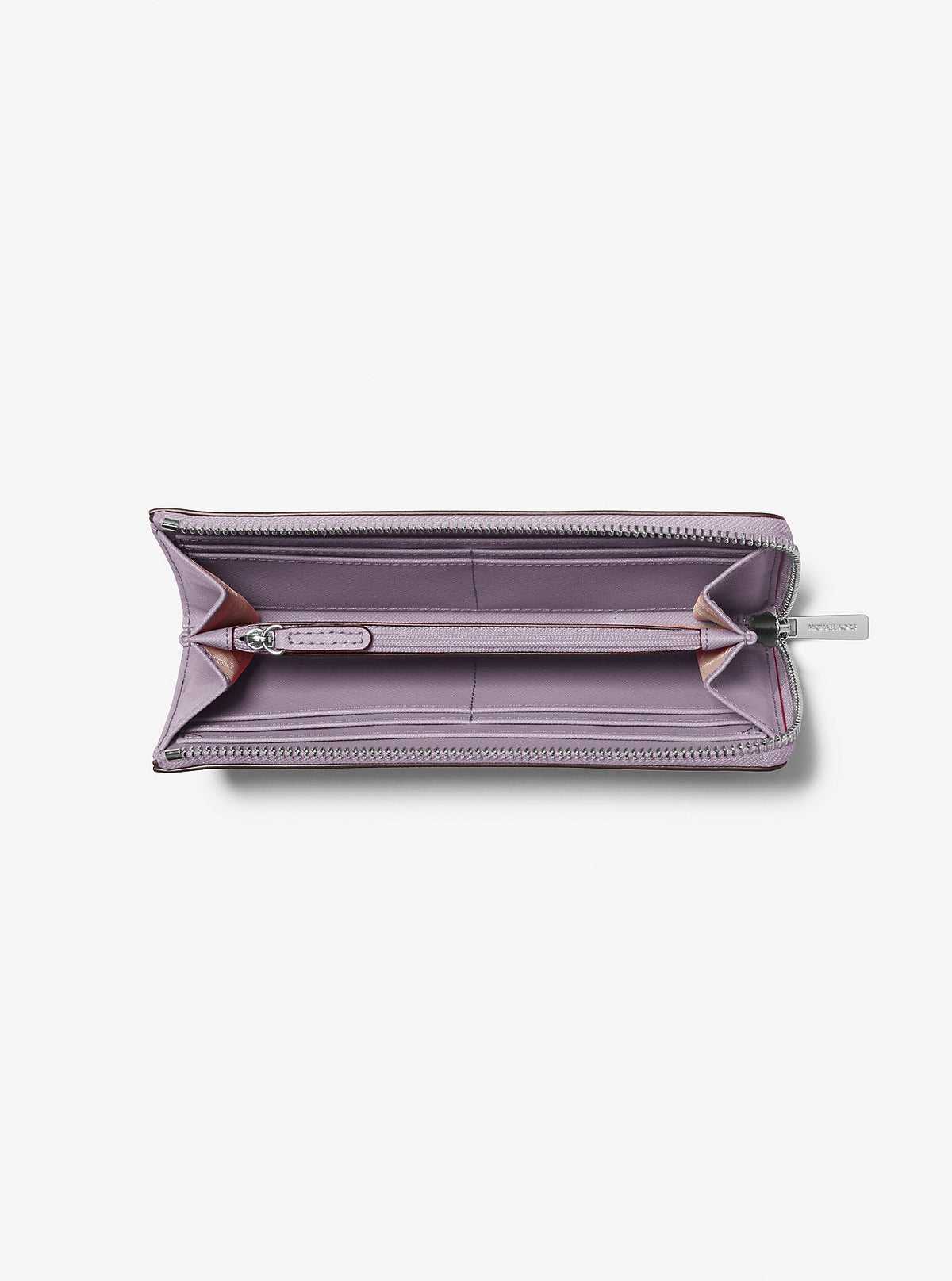 Jet Set Travel Large Saffiano Leather Quarter-Zip Wallet