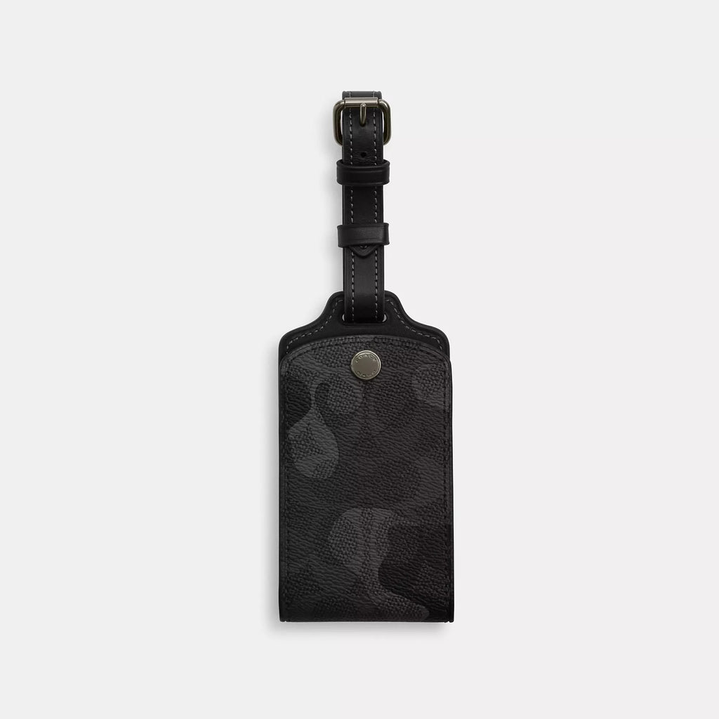 Coach Outlet Luggage Tag In Signature Camo Print