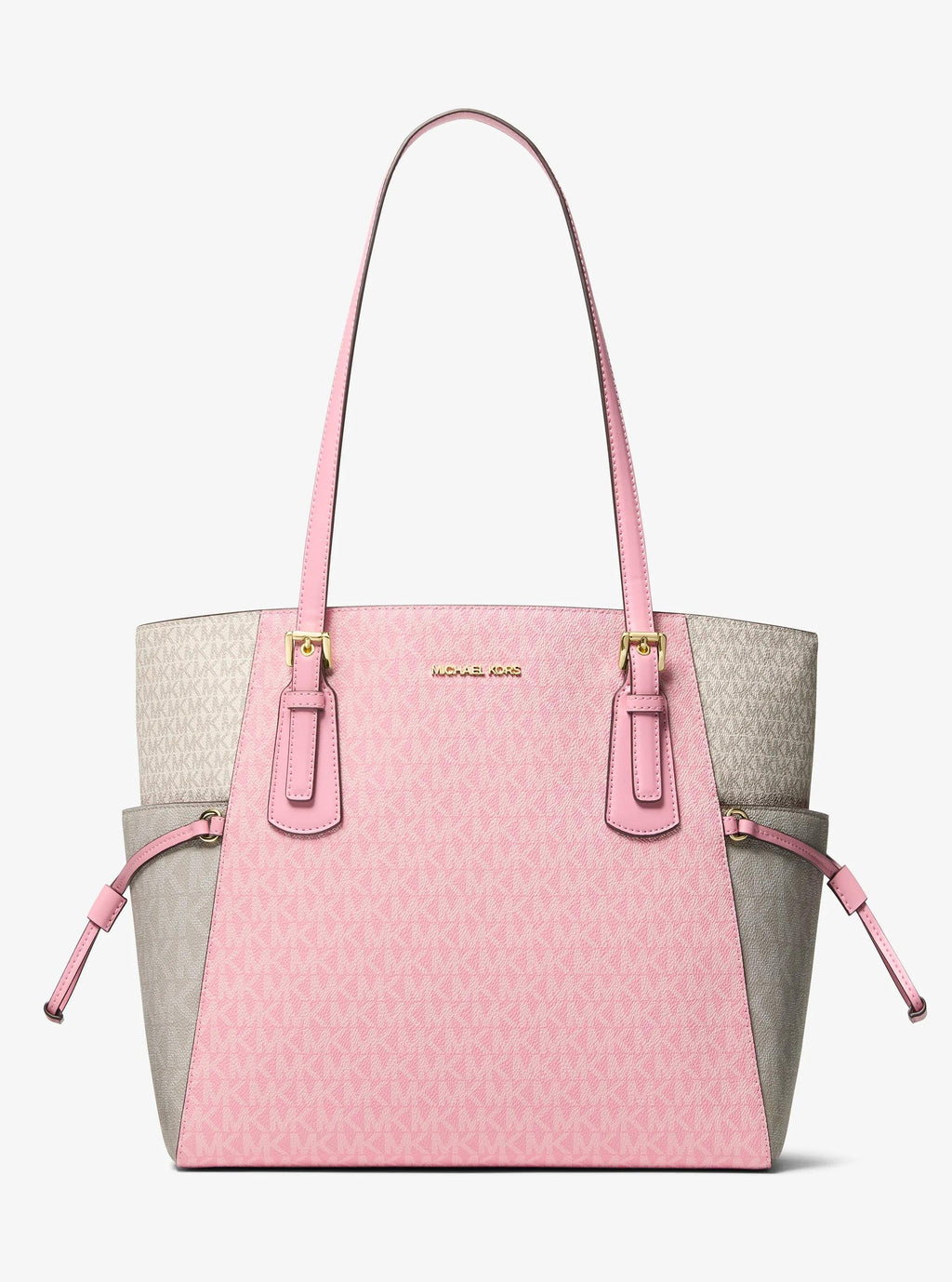 Voyager Large Color-Block Signature Logo Tote Bag