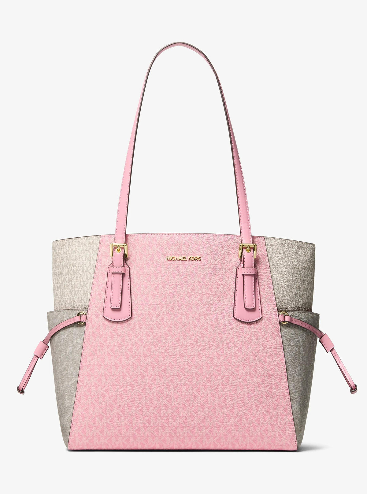 Voyager Large Color-Block Signature Logo Tote Bag
