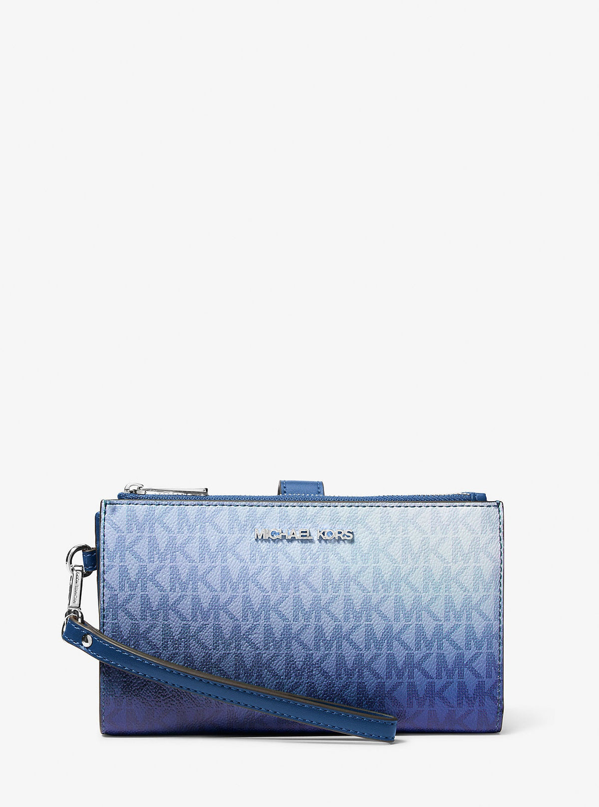 Jet Set Large Ombré Signature Logo Wristlet