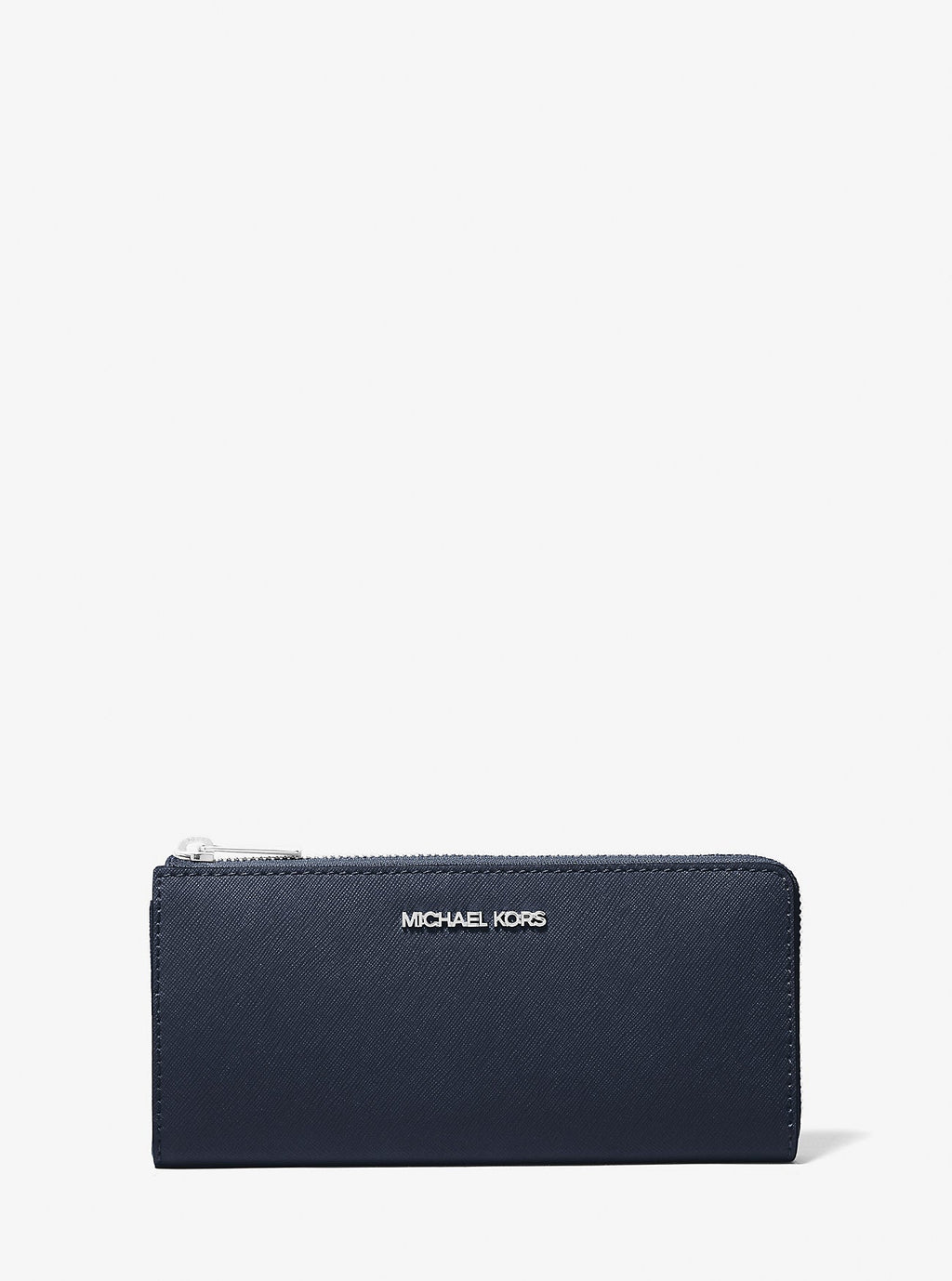 Jet Set Travel Large Saffiano Leather Quarter-Zip Wallet