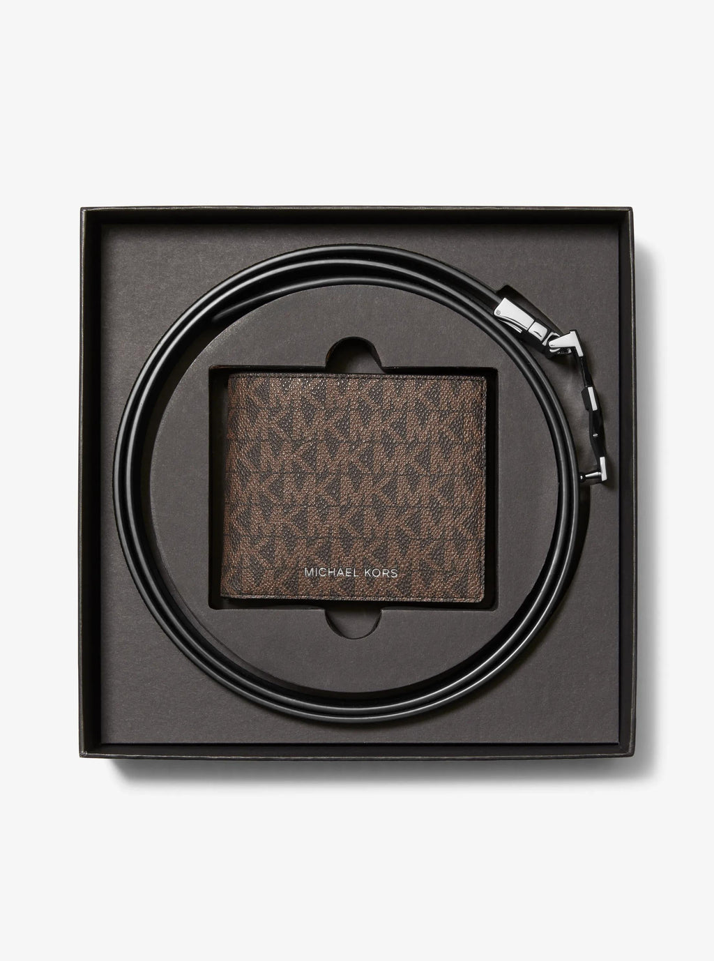 Signature Logo Wallet and Reversible Belt Gift Set